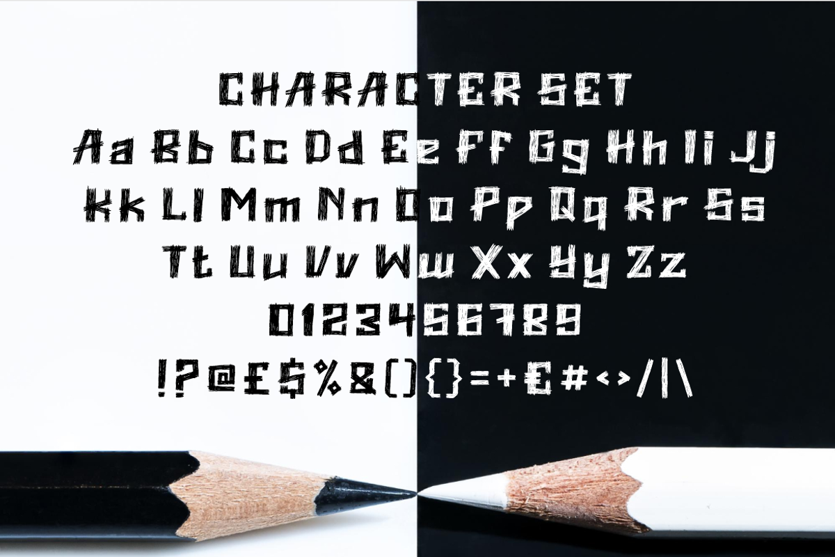 Pencil Trace Scribble Font, a Font by PutraCetol Studio (Photo 5 of 5)