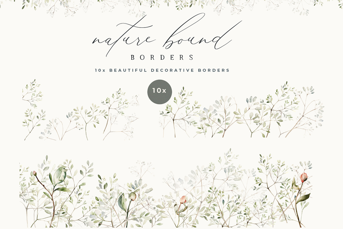 Wild Flower Watercolor & Greenery, a Decorative Illustration by Laras Wonderland (Photo 14 of 15)