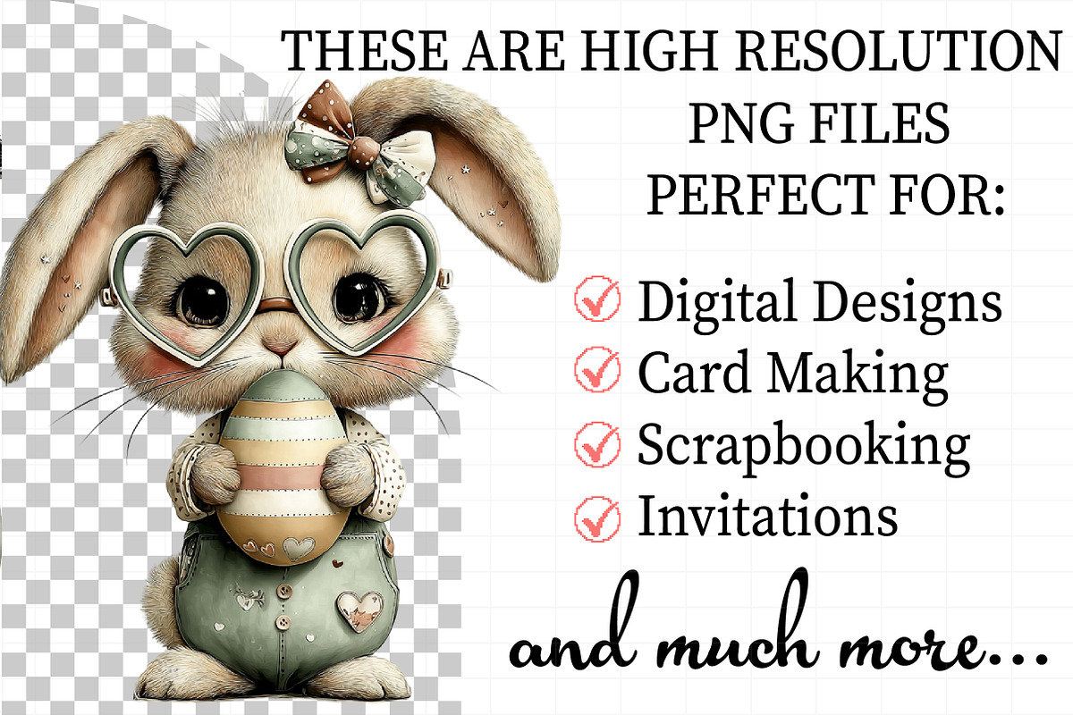 Whimsical Easter Bunny Clipart, an Illustration by Daily.Designs (Photo 2 of 8)