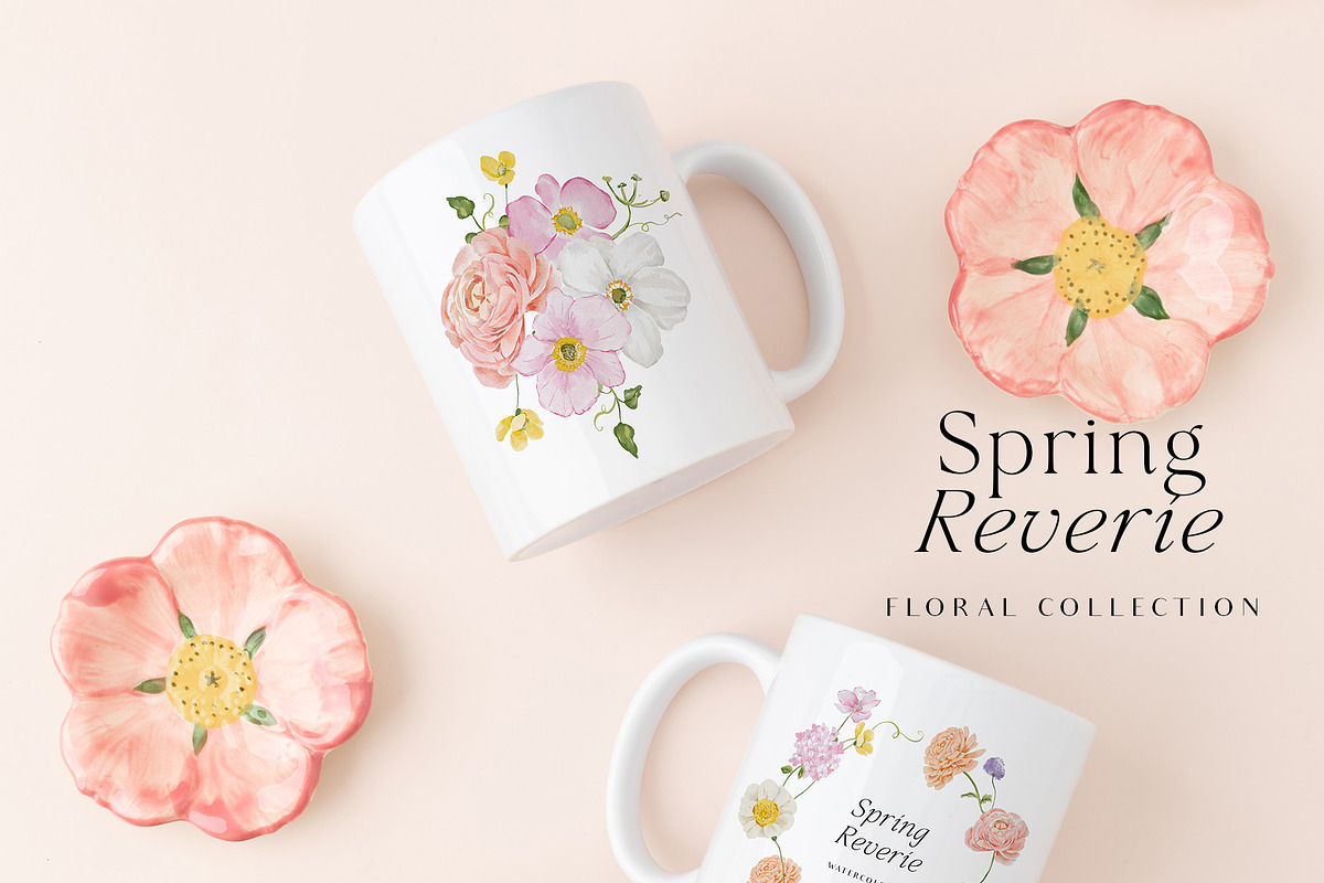 watercolor spring summer garden set, a Decorative Illustration by Grace Noboa Illustrations (Photo 2 of 10)