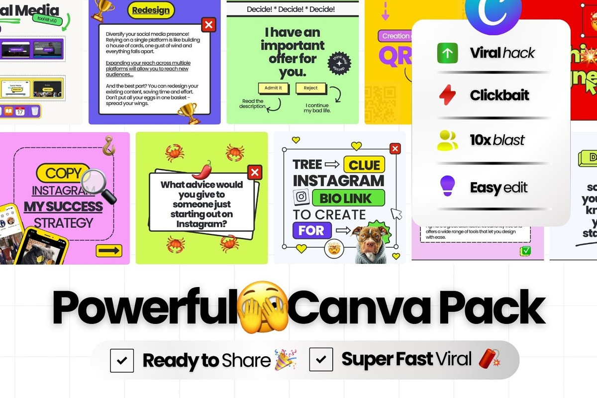 Creator v2 Canva Templates For IG, a Social Media Template by Virall (Photo 3 of 10)