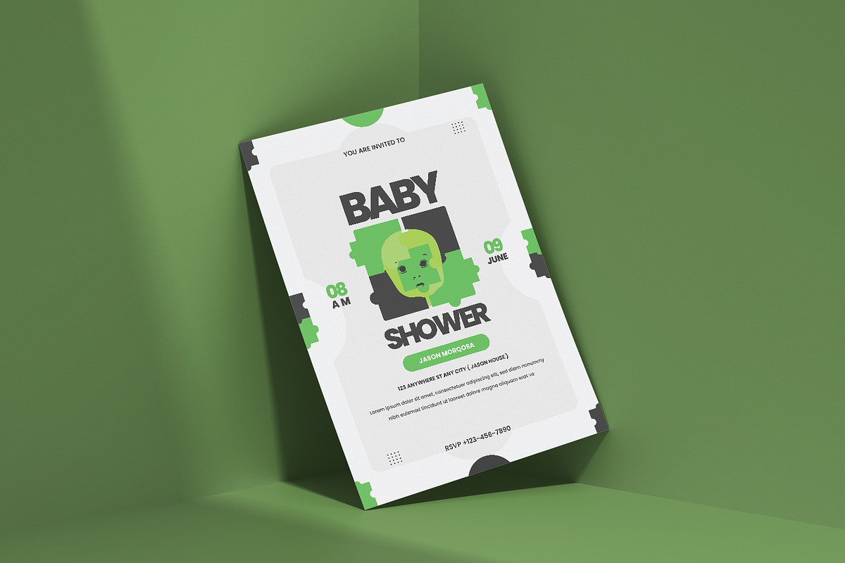 Puzzle - Baby Shower Invitation, a Print Template by VUNIRA (Photo 2 of 2)