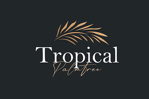 Palm leaf logo black silhouette, a Branding & Logo Template by Maylianaw28