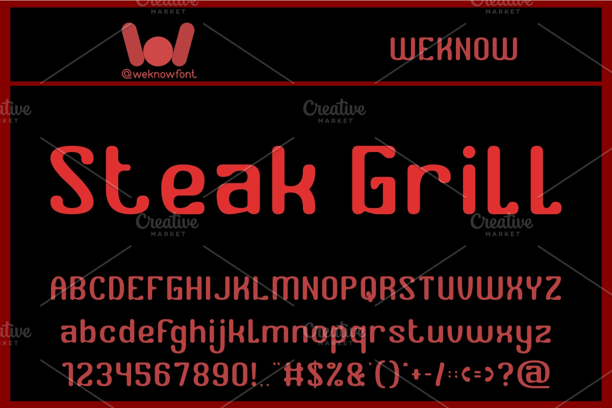 Barbecue font, a Font by weknow (Photo 4 of 5)