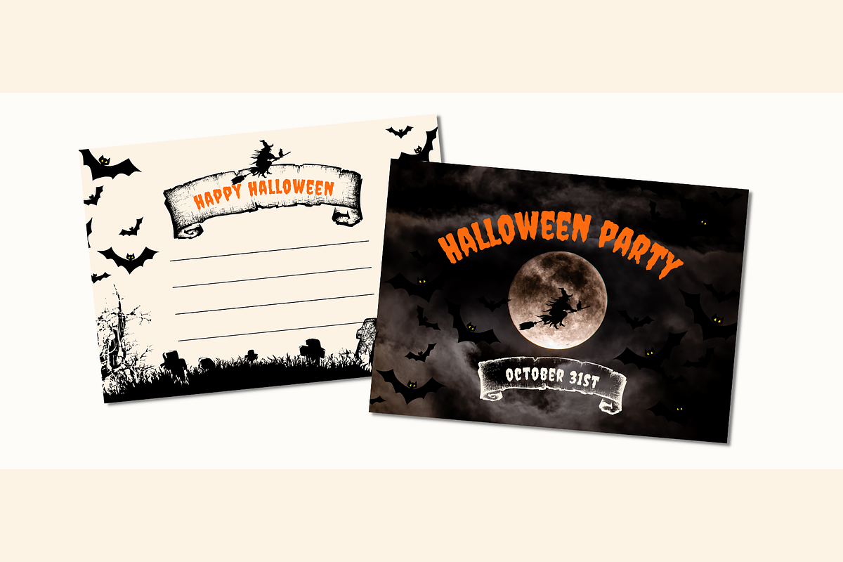 Halloween GREETING CARD template, a Card Template by The Little Lily Studio (Photo 4 of 5)