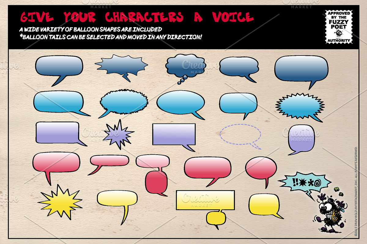 Comic Strip Kit By Fuzzy Poet, a Presentation Template by Fuzzy Poet by DG2 (Photo 3 of 14)