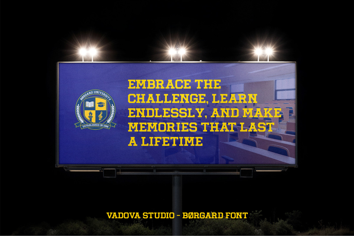 Borgard – Varsity Slab Serif Font, a Slab Serif Font by Vadovastd (Photo 4 of 8)