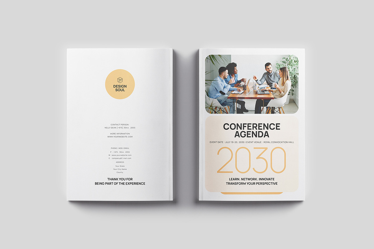 Conference Agenda Template, a Brochure Template by Designsoul14 (Photo 10 of 10)