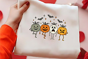 Four halloween pumpkins with faces, a Seasonal Illustration by CrexoraLab (Thumbnail 2 of 4)