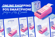 Online Shopping POS Smartphone Pay, a Social Media Template by FoxStore (Thumbnail 2 of 2)