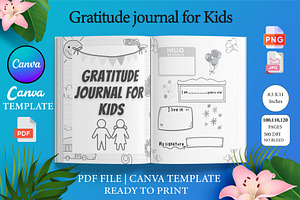 Gratitude Journal For Kids Canva