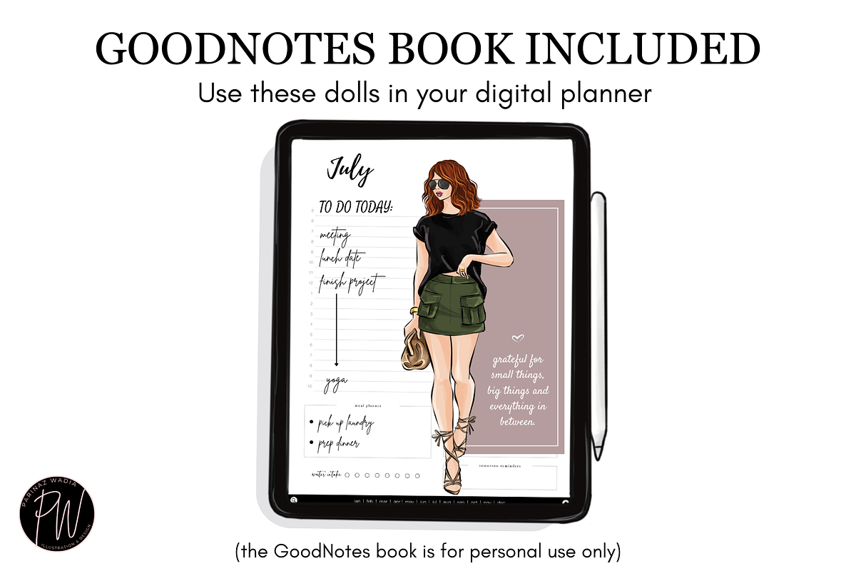 Fashion Girls 56 clipart png, an Illustration by Parinaz Wadia Design (Photo 9 of 9)