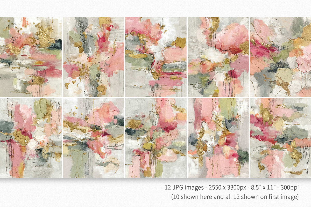 Rose and Sage Abstracts, a Decorative Illustration by rileyBgraphics (Photo 2 of 7)