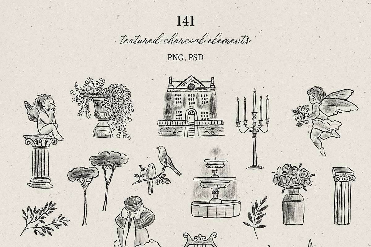 La Charcoal | 422 elements, an Object Illustration by Oksana Stepova (Photo 11 of 24)