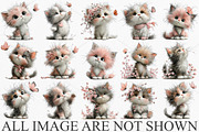 Watercolor Cat with Butterfly PNG, a Seasonal Illustration by Canvas Craft (Thumbnail 4 of 6)