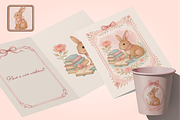 Vintage Watercolor Rabbits Clipart, an Illustration by Yana_mide (Thumbnail 5 of 14)