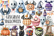 Gingham Halloween Clipart, an Illustration by Designworld (Thumbnail 1 of 5)