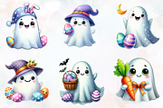 happy spooky Easter cute ghost Png, an Illustration by RobertsArt (Thumbnail 5 of 7)