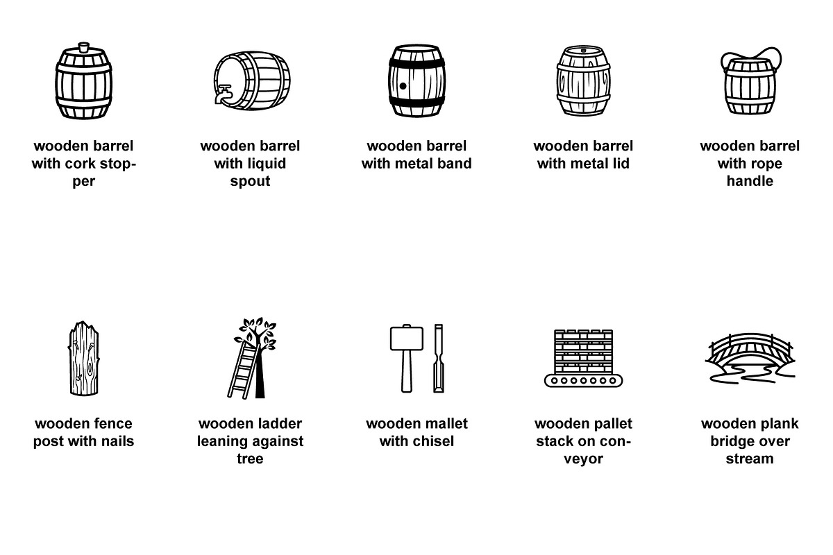 Forestry and logging machinery Icons, an Outline Icon by Nurlan's shop (Photo 5 of 6)