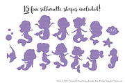 Mermaid Silhouettes in Wildflowers, an Illustration by Amanda Ilkov (Thumbnail 2 of 3)