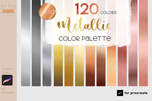 Palette Metallic Color Stamp Swatch