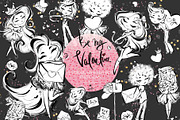 Valentine's Day Clipart Doodle Icons, an Outline Icon by KaramfilaS (Thumbnail 1 of 6)