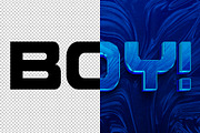 Boy 3D editable text effect, a Layer Style Add-On by Hello Muh (Thumbnail 2 of 2)