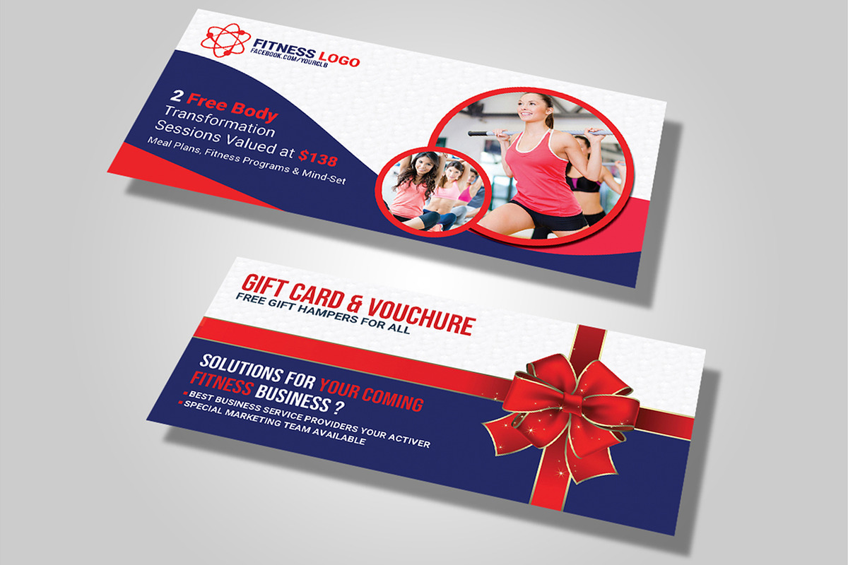 Fitness gift Vouchure, a Card Template by AfzaalGraphics (Photo 3 of 3)