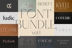 SALE! Font Bundle Vol.1 - 18 Fonts