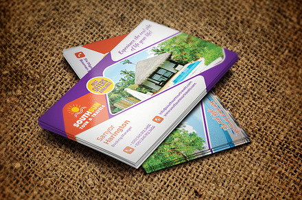 Tour and Travel Business Card, a Business Card Template by GraphicsEgg