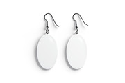 White Oval Earring Jewelry 3D Model, an Object 3D Model by rebrandy (Thumbnail 3 of 9)