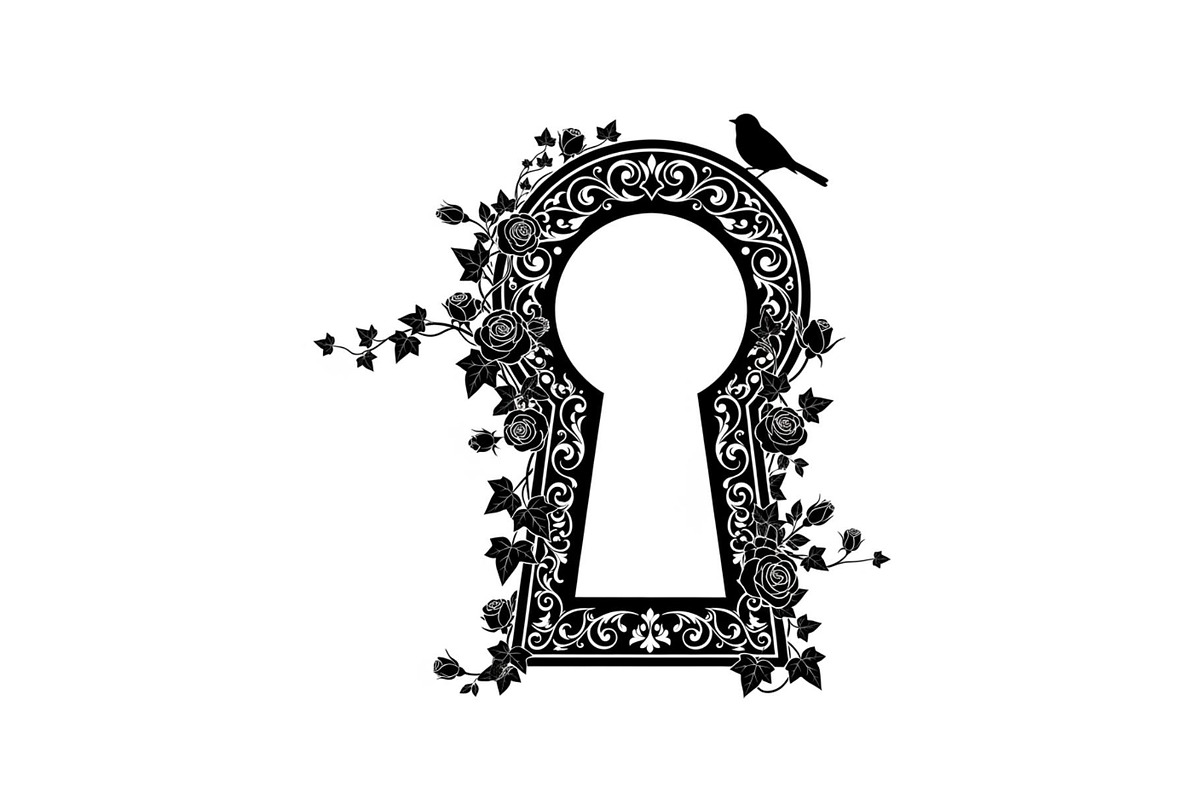 Floral Keyhole Frame SVG Bundle, an Illustration by Designs_River (Photo 5 of 31)