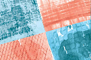 Coral and Blue Painted Papers, a Texture Graphic by Liz Plummer (Thumbnail 5 of 5)