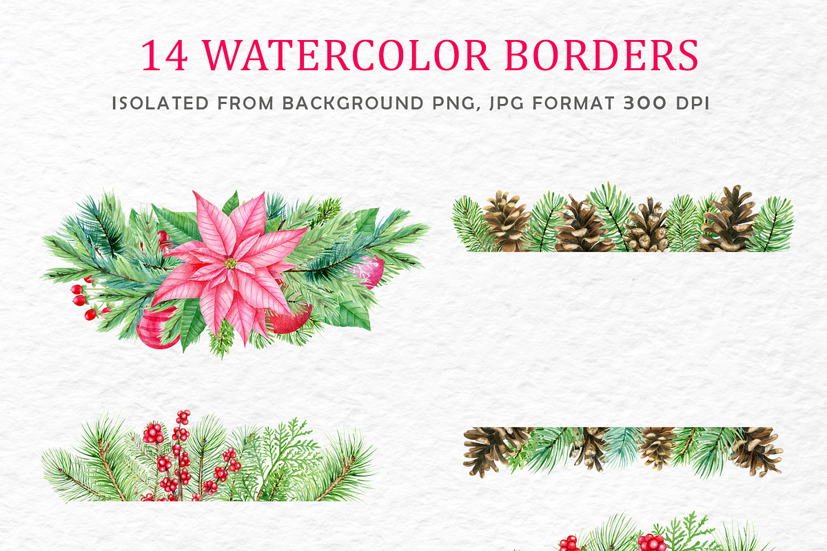 Forest Christmas set, an Illustration by svetodesign (Photo 6 of 12)
