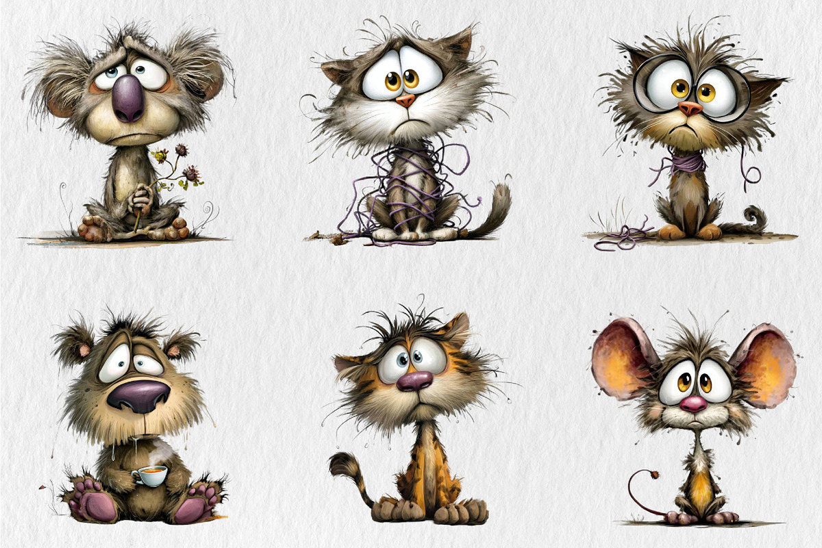 Whimsical Quirky Animal Clipart, an Illustration by Rose Art (Photo 3 of 7)