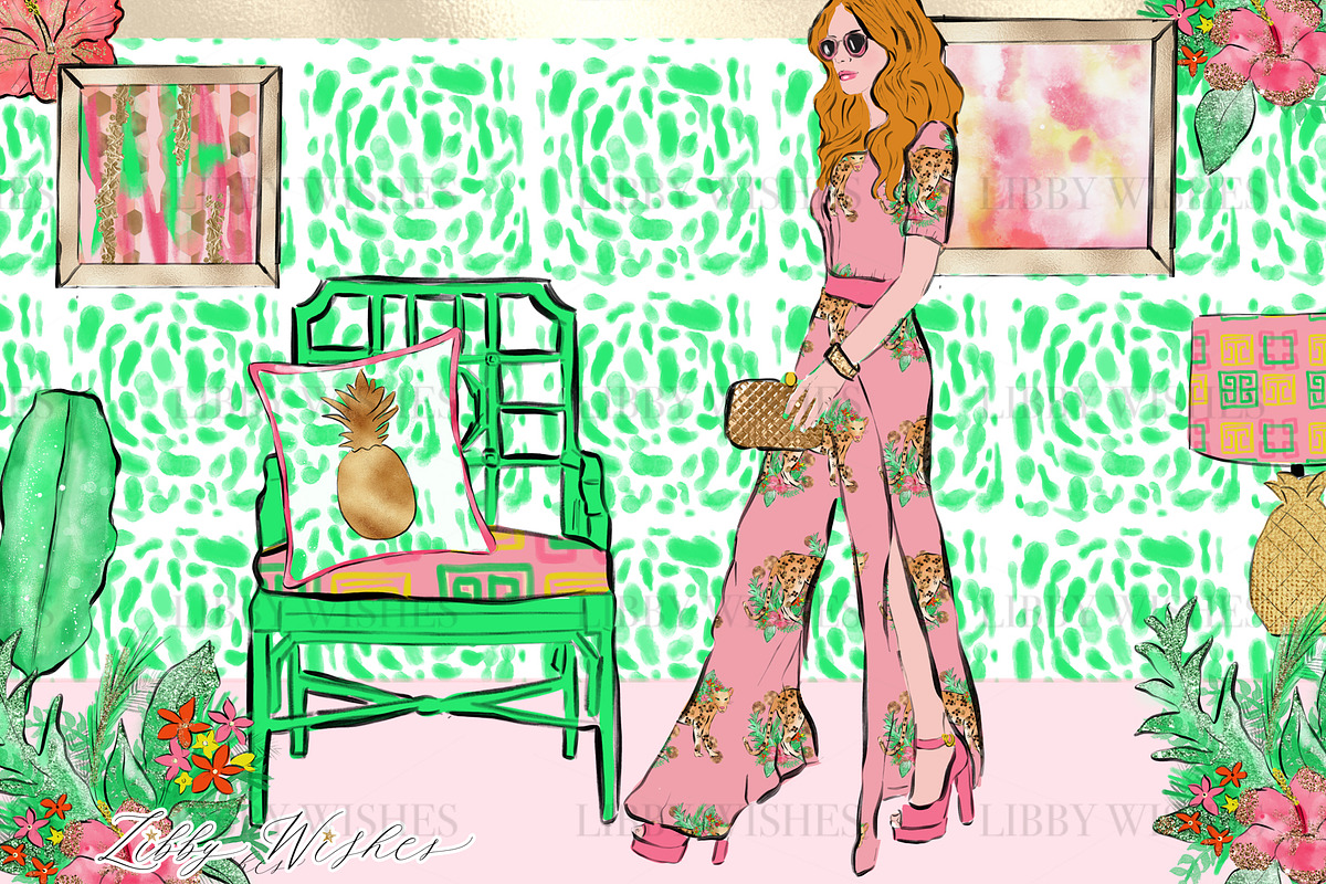 Palm Springs Tropical Clipart, an Animal Illustration by Libby Wishes (Photo 18 of 19)