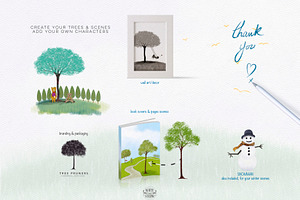 Garden Trees Scenes Procreate Kit