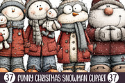funny christmas snowman, silly snowm, an Illustration by Designking (Thumbnail 1 of 5)