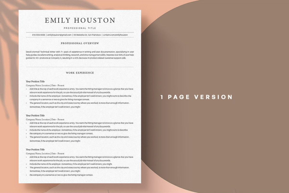 ATS Friendly Resume Template, a Resume Template by UX-group (Photo 4 of 6)