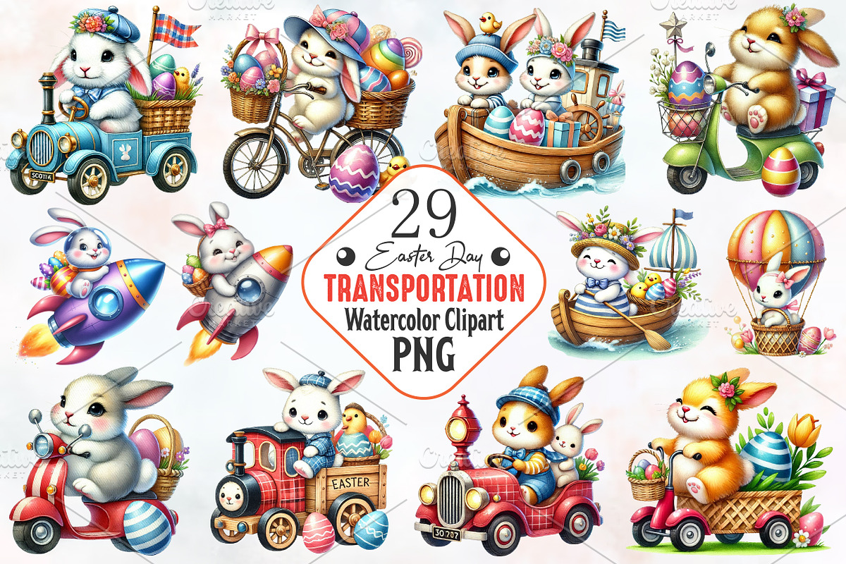 Transportation Easter sublimation, an Illustration by RobertsArt (Photo 1 of 7)