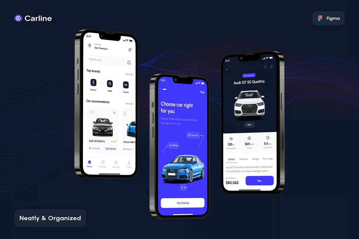 Carline - Car Marketplace App UI Kit, an UI Kit Template by Creative Perspective (Photo 4 of 8)