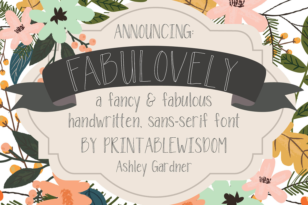 Fabulovely - a fancy sans-serif font