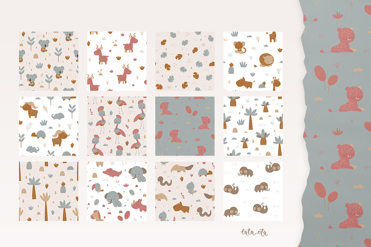 Safari - Kids collection, an Animal Illustration by tata_ota (Photo 9 of 17)