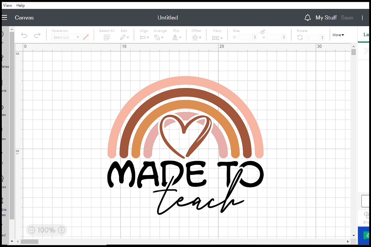 Made To Teach Rainbow Heart SVG, an Object Graphic by BeeCraftR (Photo 2 of 5)