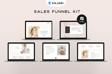 Kajabi Sales Funnel Template Bundle, a Landing Page Template by Pixel & Flow