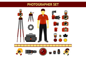 Vector Set of Photographer icons