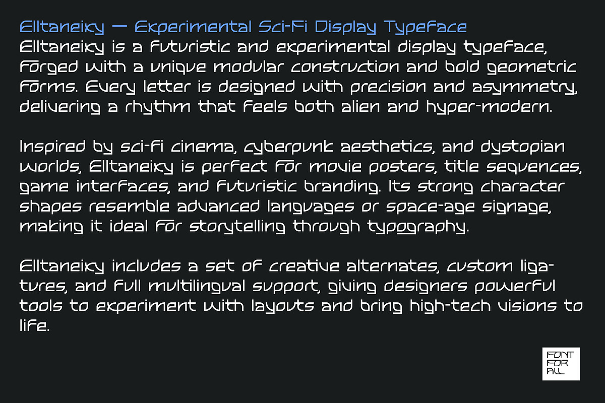 Elltaneixy – Futuristic Sci-Fi Font, a Font by Erifqizefont (Photo 8 of 15)