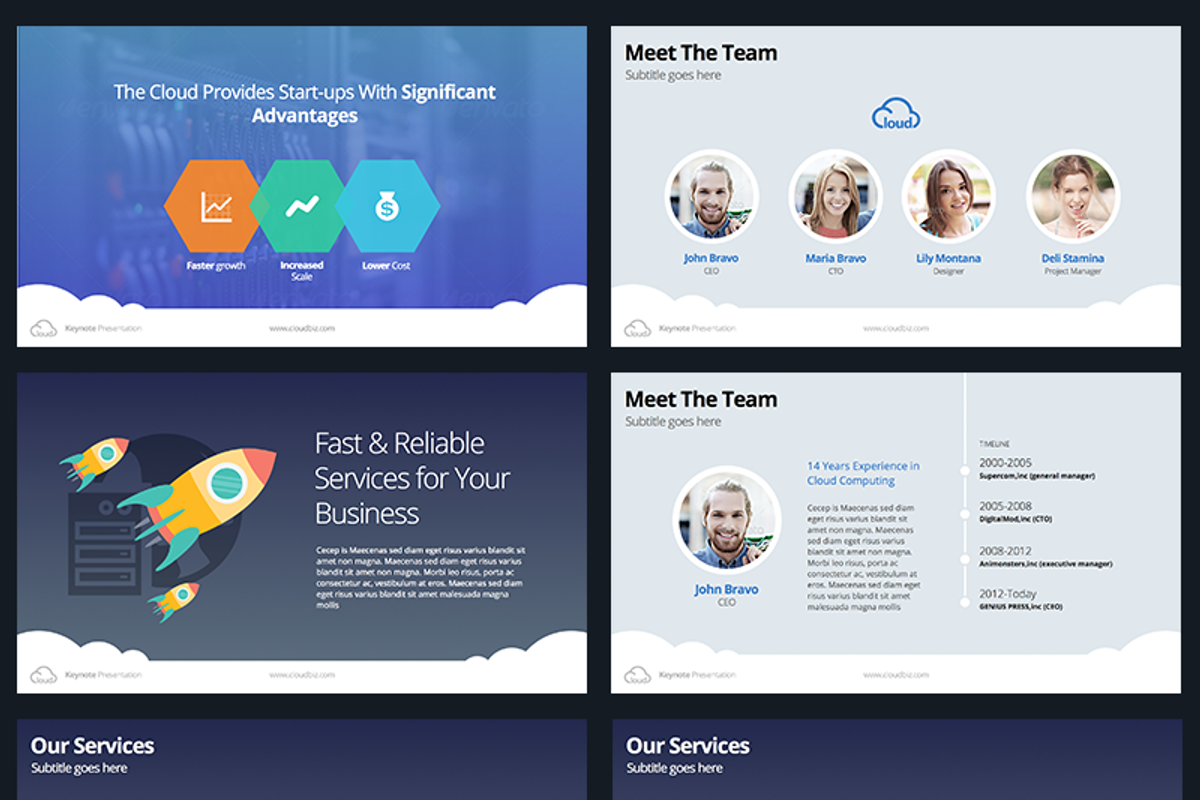 Cloud Biz - Keynote Template, a Presentation Template by Slidehack (Photo 3 of 5)