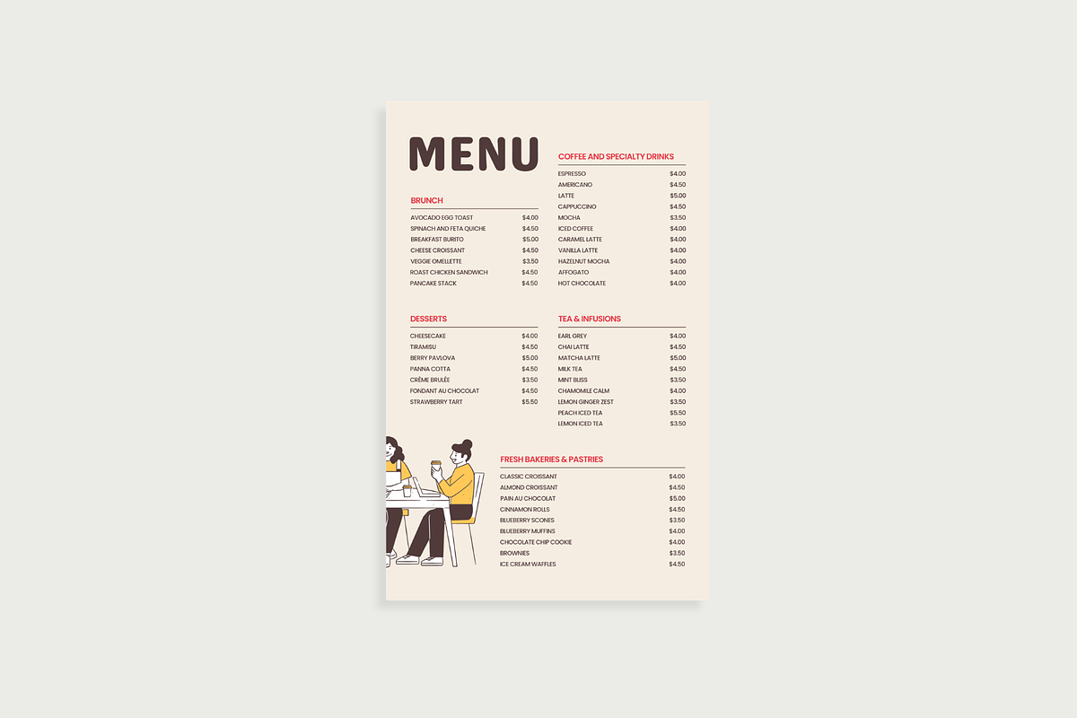 Palette Café Menu Template, a Flyer Template by Soul & Maeum Store (Photo 3 of 3)