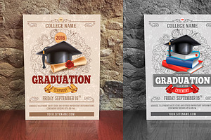 Graduation ceremony template, an Invitation Template by Vector beauty